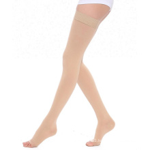 Hot selling knitted medical compression thigh high stocking